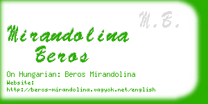 mirandolina beros business card